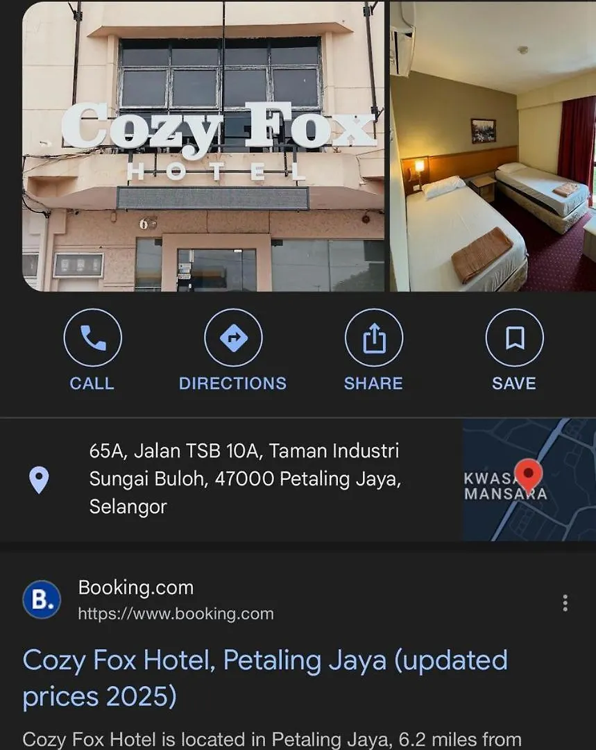 Cozy Fox Hotel Petaling Jaya 2*,  Malaysia